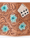 OHLAY WALLET Hand Tooled  Genuine Leather women bag western handbag purse