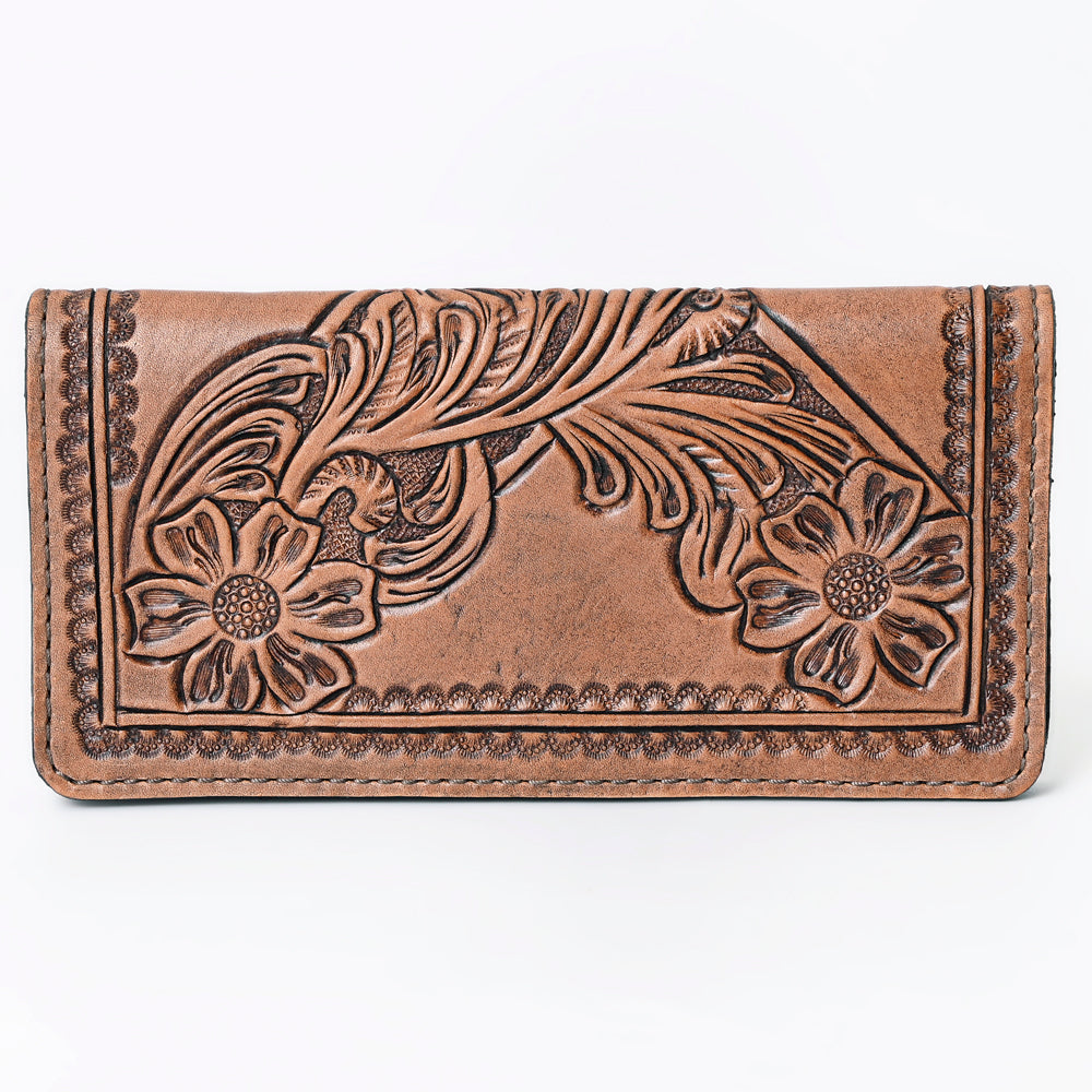 OHLAY WALLET Hand Tooled  Genuine Leather women bag western handbag purse