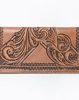 OHLAY WALLET Hand Tooled  Genuine Leather women bag western handbag purse