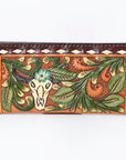 OHLAY WALLET Hand Tooled  Genuine Leather women bag western handbag purse