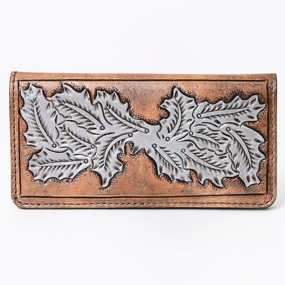 OHLAY WALLET Hand Tooled  Genuine Leather women bag western handbag purse