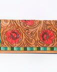 OHLAY WALLET Hand Tooled  Genuine Leather women bag western handbag purse