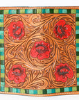 OHLAY WALLET Hand Tooled  Genuine Leather women bag western handbag purse