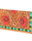 OHLAY WALLET Hand Tooled  Genuine Leather women bag western handbag purse