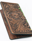 OHLAY WALLET Hand Tooled  Genuine Leather women bag western handbag purse