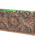 OHLAY WALLET Hand Tooled  Genuine Leather women bag western handbag purse