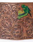 OHLAY WALLET Hand Tooled  Genuine Leather women bag western handbag purse