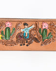 OHLAY WALLET Hand Tooled  Genuine Leather women bag western handbag purse
