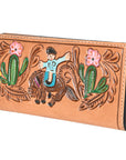 OHLAY WALLET Hand Tooled  Genuine Leather women bag western handbag purse