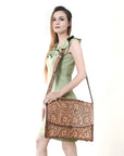 ADBG1210 American Darling Hand Tooled Genuine Leather Women Bag Western Handbag Purse