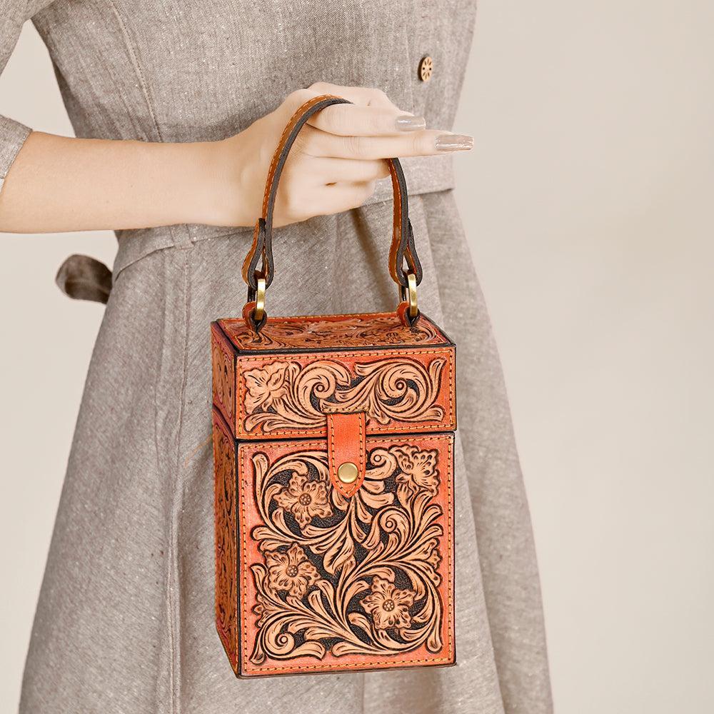 ADBGA417 American Darling Hand Tooled Genuine Leather Women Bag Western Handbag Purse