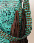 ADBG1216 American Darling Crocodile Embossed Genuine Leather Women Bag Western Handbag Purse