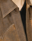 ADJKT035 Genuine Vintage  leather Women shirt  jacket  dress ladies girl