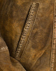 ADJKT037 Genuine Vintage  leather Women shirt  jacket  dress ladies girl