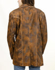 ADJKT039 Genuine Vintage  leather Women shirt  jacket  dress ladies girl