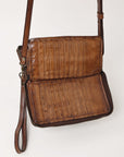 Spaghetti Western Swc195Brn Wallet Vintage Handmade Drum Dyed Genuine European Cowhide Leather Women Bag Western Handbag Purse