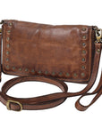 Spaghetti Western Swc195Brn Wallet Vintage Handmade Drum Dyed Genuine European Cowhide Leather Women Bag Western Handbag Purse