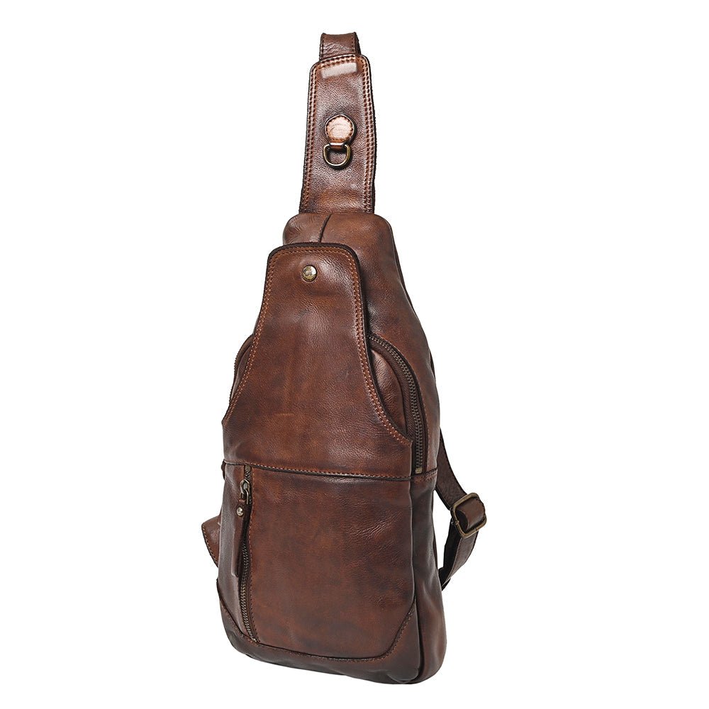 Full Grain Leather Sling Bag - SWC202 – Hilason