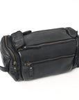 Spaghetti Western Swc400Blk Duffel Vintage Handmade Drum Dyed Genuine European Cowhide Leather Women Bag Western Handbag Purse