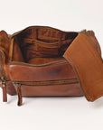 Spaghetti Western Swc400Cg Duffel Vintage Handmade Drum Dyed Genuine European Cowhide Leather Women Bag Western Handbag Purse
