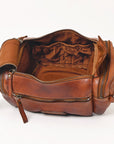 Spaghetti Western Swc400Cg Duffel Vintage Handmade Drum Dyed Genuine European Cowhide Leather Women Bag Western Handbag Purse
