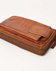 Spaghetti Western Swc432Cg Coin Purse Vintage Handmade Drum Dyed Genuine European Cowhide Leather Women Bag Western Handbag Purse