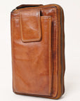 Spaghetti Western Swc432Cg Coin Purse Vintage Handmade Drum Dyed Genuine European Cowhide Leather Women Bag Western Handbag Purse