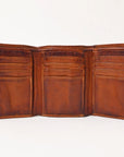Spaghetti Western Swc464Cg Wallet Vintage Handmade Drum Dyed Genuine European Cowhide Leather Women Bag Western Handbag Purse