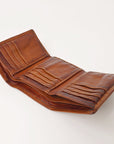 Spaghetti Western Swc464Cg Wallet Vintage Handmade Drum Dyed Genuine European Cowhide Leather Women Bag Western Handbag Purse