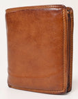 Spaghetti Western Swc465Cg Wallet Vintage Handmade Drum Dyed Genuine European Cowhide Leather Women Bag Western Handbag Purse