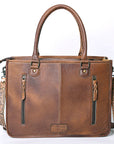 American Darling Briefcase Hand Tooled Saddle Blanket Genuine Leather women bag western handbag purse