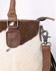 Embossed Hair-On Leather Western Tote Bag
