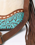 Embossed Hair-On Leather Western Tote Bag