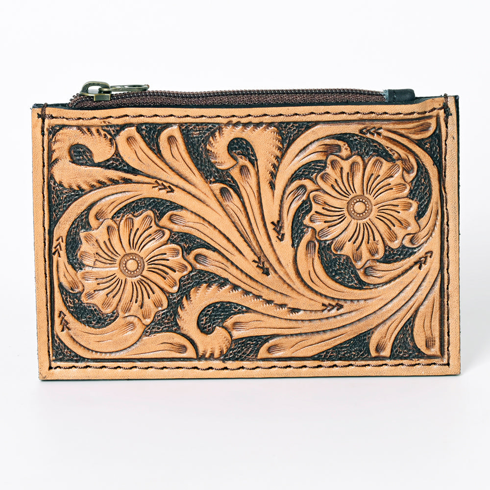 OHLAY KBG227 Coin Purse Hand Tooled Genuine Leather women bag western handbag purse