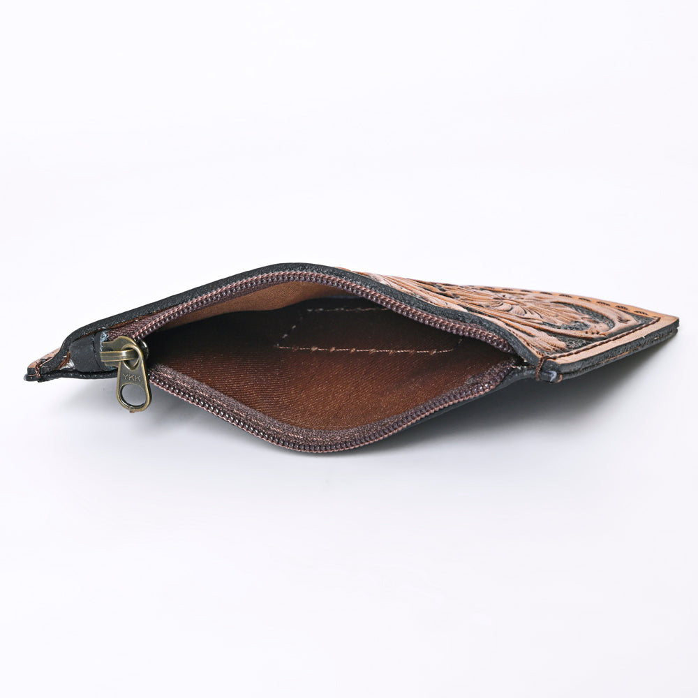 OHLAY KBG227 Coin Purse Hand Tooled Genuine Leather women bag western handbag purse
