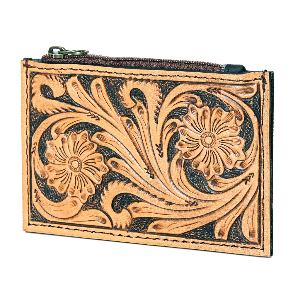 OHLAY KBG227 Coin Purse Hand Tooled Genuine Leather women bag western handbag purse