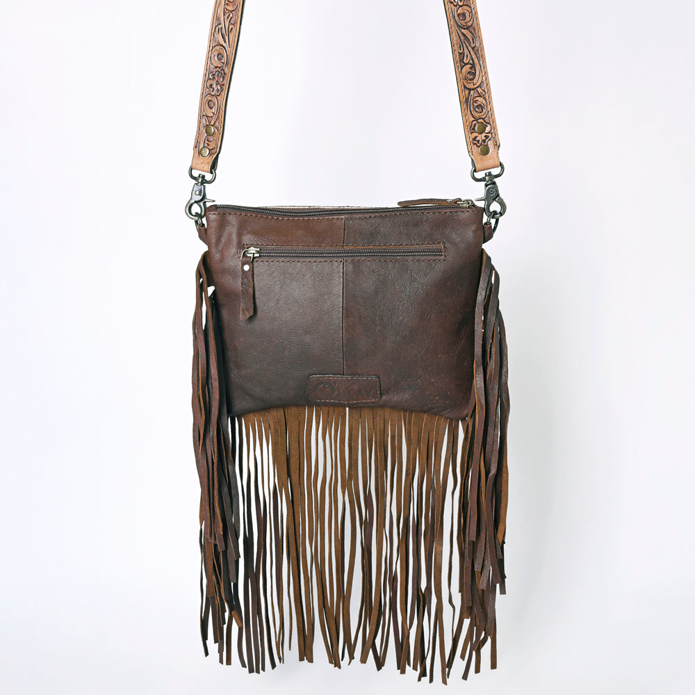 OHLAY KBG229 Cross Body Hand Tooled Hair-On Genuine Leather women bag western handbag purse