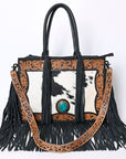 OHLAY KBG230 TOTE Hand Tooled Hair-on Genuine Leather women bag western handbag purse