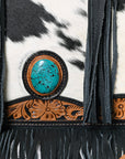 OHLAY KBG230 TOTE Hand Tooled Hair-on Genuine Leather women bag western handbag purse
