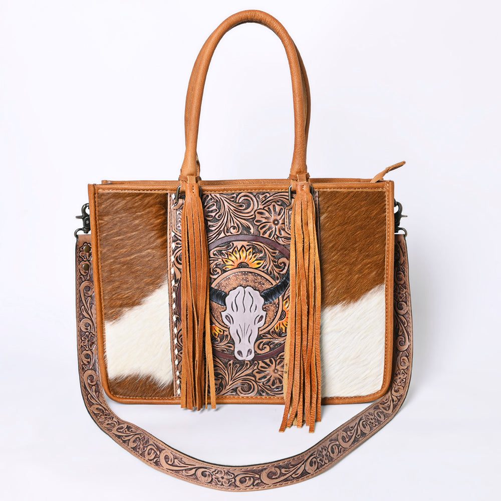 OHLAY KBG231 TOTE Hand Tooled Hair-on Genuine Leather women bag western handbag purse