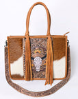 OHLAY KBG231 TOTE Hand Tooled Hair-on Genuine Leather women bag western handbag purse