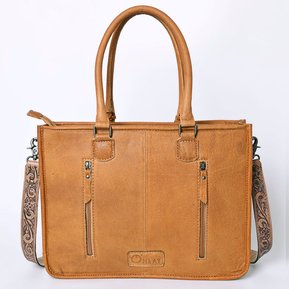 OHLAY KBG231 TOTE Hand Tooled Hair-on Genuine Leather women bag western handbag purse