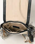 OHLAY MESSENGER Hand Tooled Hair-on Genuine Leather women bag western handbag purse