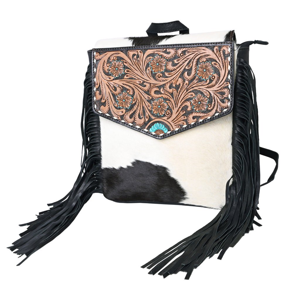 OHLAY KBG244 Backpack Hand Tooled Hair-On Genuine Leather women bag western handbag purse