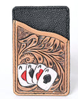 OHLAY KBG247 Card-Holder Hand Tooled Genuine Leather women bag western handbag purse