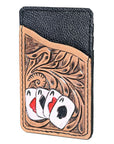 OHLAY KBG247 Card-Holder Hand Tooled Genuine Leather women bag western handbag purse