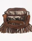 OHLAY TOILETRY  Hair-on Genuine Leather women bag western handbag purse