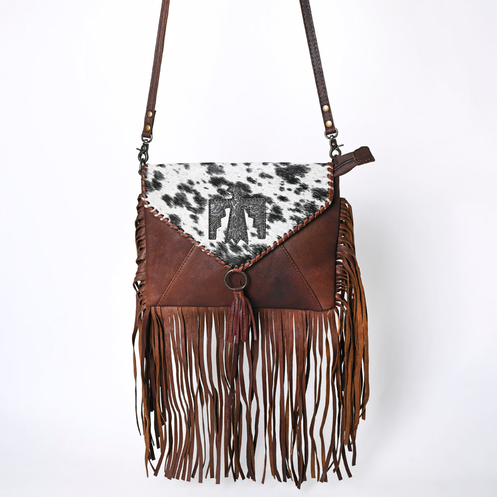 OHLAY KBG251 ENVELOPE Embossed Hair-on Genuine Leather women bag western handbag purse