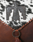 OHLAY KBG251 ENVELOPE Embossed Hair-on Genuine Leather women bag western handbag purse