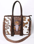 OHLAY KBG252 TOTE Hand Tooled Hair-on Genuine Leather women bag western handbag purse